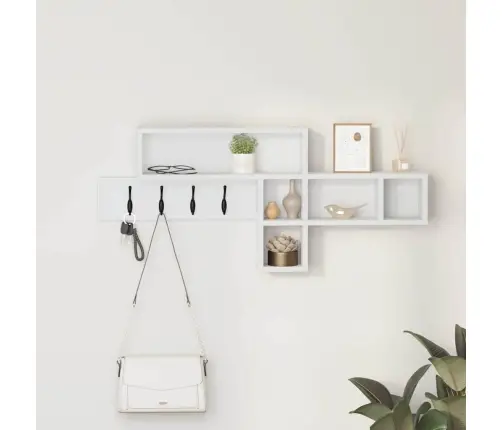 Prikabinamas Paltas Balta 100 X 12 X 43.5 Cm Apdirbta Mediena