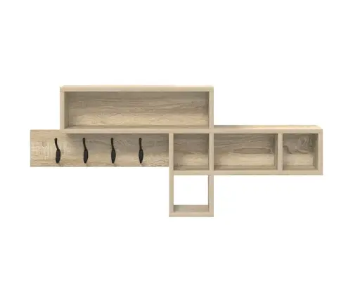 Sienas Pakaramais Ar Plauktu Sonoma Ozols 100 X 12 X 43.5 Cm Vidaxl
