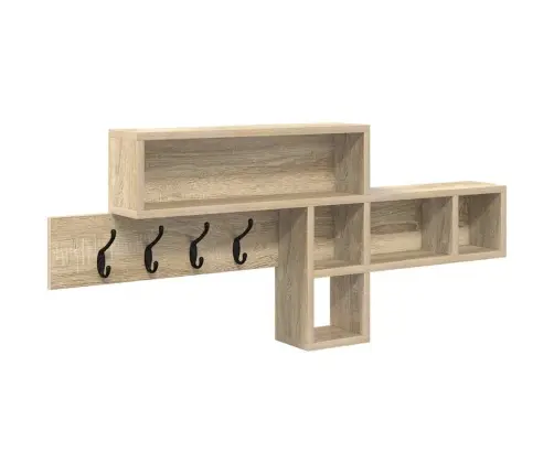 Sienas Pakaramais Ar Plauktu Sonoma Ozols 100 X 12 X 43.5 Cm Vidaxl