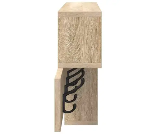 Sienas Pakaramais Ar Plauktu Sonoma Ozols 100 X 12 X 43.5 Cm Vidaxl
