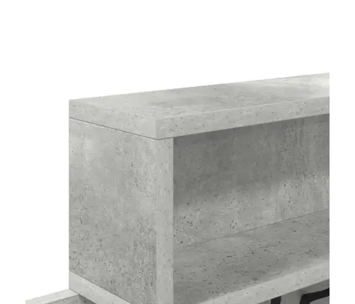 Sienas Pakaramais Ar Plauktu Betona Pelēks 100 X 12 X 43.5 Cm Vidaxl