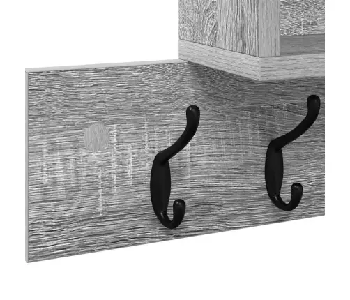 Sienas Pakaramais Ar Plauktu Pelēks Sonoma 100 X 12 X 43.5 Cm Vidaxl