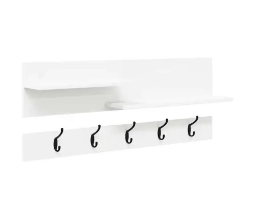 Sienas Pakaramais Balta 90 X 15 X 36 Cm Inženierijas Koks Vidaxl