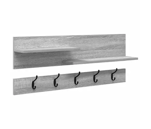 Sienas Pakaramais Pelēka Sonomas Ozola 90 X 15 X 36 Cm Vidaxl