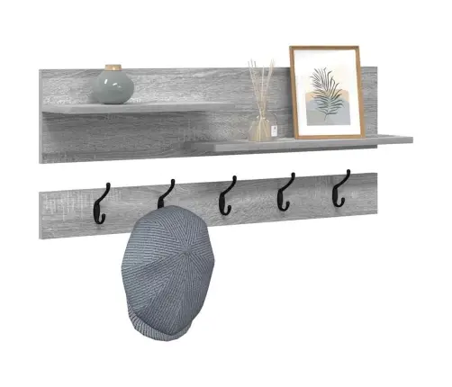 Sienas Pakaramais Pelēka Sonomas Ozola 90 X 15 X 36 Cm Vidaxl