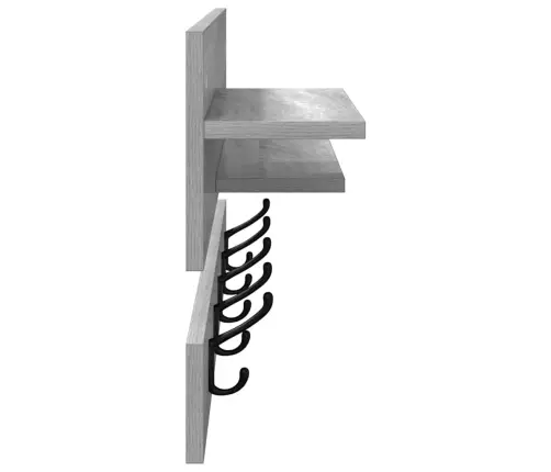 Sienas Pakaramais Pelēka Sonomas Ozola 90 X 15 X 36 Cm Vidaxl