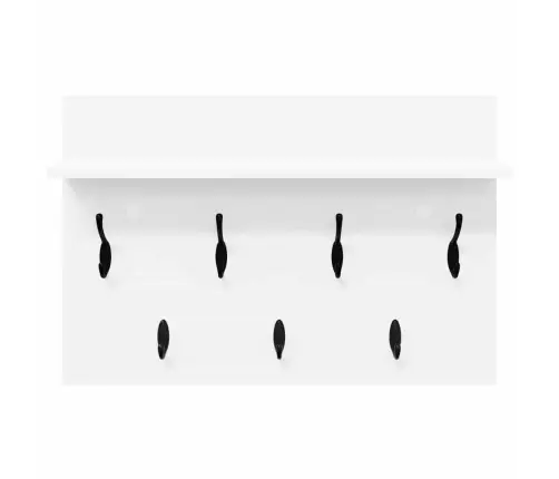 Seinale Kinnitatav Riidepuu Valge 60 X 40 X 12 Cm Tehispuit