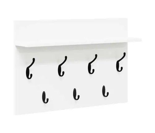 Seinale Kinnitatav Riidepuu Valge 60 X 40 X 12 Cm Tehispuit