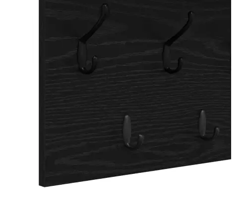 Sienas Pakaramais Melns Ozols 60 X 40 X 12 Cm Inženierijas Koks Vidaxl