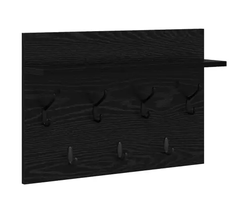 Sienas Pakaramais Melns Ozols 60 X 40 X 12 Cm Inženierijas Koks Vidaxl