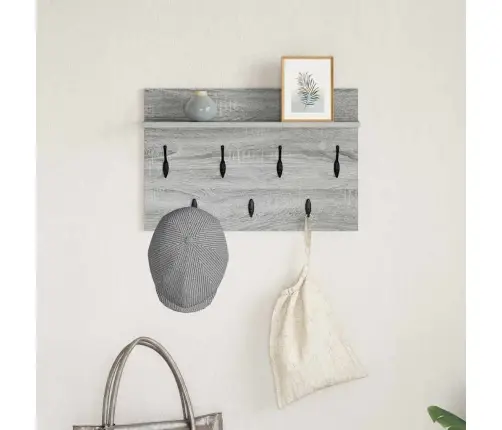 Sienas Pakaramais Pelēka Sonomas Ozola 60 X 40 X 12 Cm Vidaxl