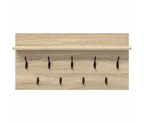 Sienas Pakaramais Ar Plauktu Sonomas Ozola 80 X 40 X 12 Cm Vidaxl