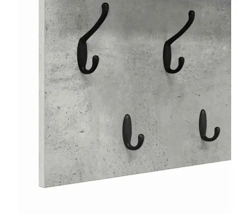 Sienas Pakaramais Ar Plauktu Betona Pelēka 80 X 40 X 12 Cm Vidaxl