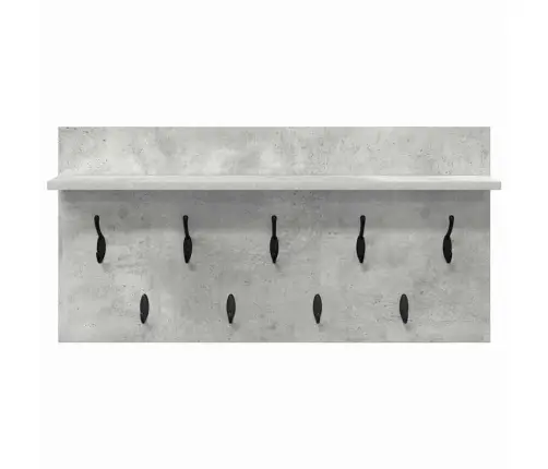 Sienas Pakaramais Ar Plauktu Betona Pelēka 80 X 40 X 12 Cm Vidaxl
