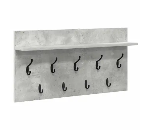 Sienas Pakaramais Ar Plauktu Betona Pelēka 80 X 40 X 12 Cm Vidaxl