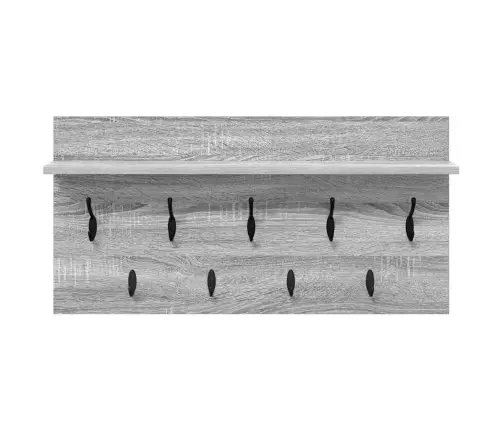 Sienas Pakaramais Pelēka Sonomas Ozola 80 X 40 X 12 Cm Vidaxl