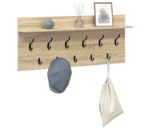 Prikabinamas Paltas Su Lentyna Sonoma Ąžuolas 100 X 40 X 12 Cm