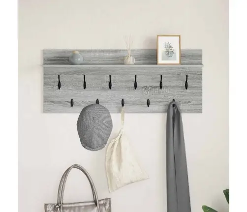 Sienas Pakaramais Pelēka Sonomas Ozola 100 X 40 X 12 Cm Vidaxl