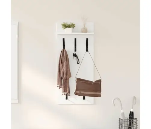 Seinale Kinnitatav Riidepuu Valge 90 X 40 X 10 Cm Tehispuit