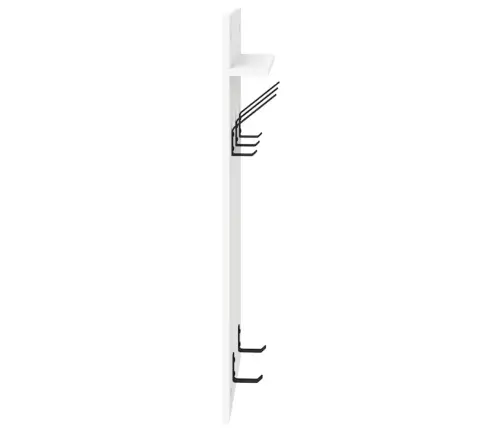 Seinale Kinnitatav Riidepuu Valge 90 X 40 X 10 Cm Tehispuit