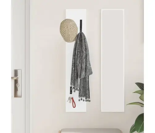 Seinale Kinnitatav Riidepuu Valge 20 X 1.5 X 100 Cm Tehispuit