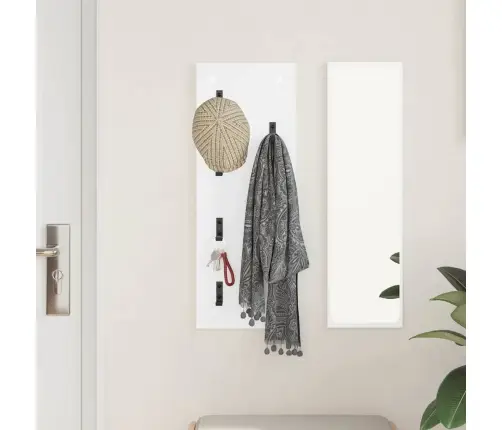 Sienas Pakaramais Balts 30 X 1.5 X 80 Cm Inženierijas Koks Vidaxl