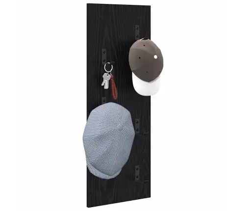 Sienas Pakaramais Melns Ozols 30 X 1.5 X 80 Cm Vidaxl