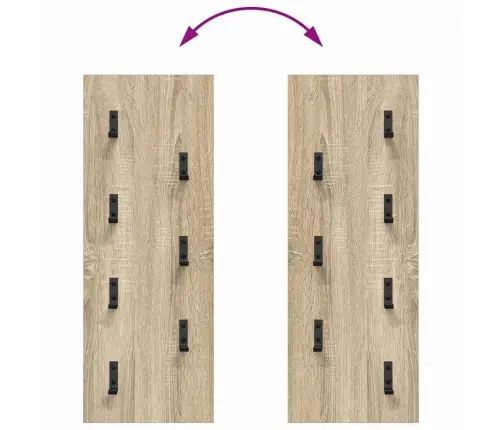 Sienas Pakaramais Sonomas Ozola 30 X 1.5 X 80 Cm Vidaxl