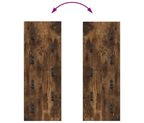 Sienas Pakaramais Dūmakaina Ozolkoka 30 X 1.5 X 80 Cm Vidaxl