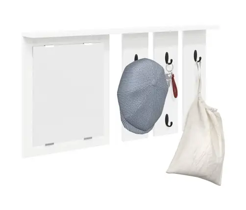 Prikabinamas Paltas Balta 85 X 10 X 45 Cm Apdirbta Mediena Prikabinamas Paltas Balta 85 X 10 X 45 Cm Apdirbta Mediena