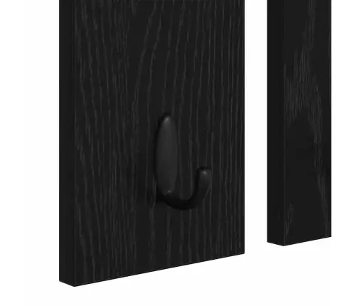 Sienas Pakaramais Melns Ozols 85 X 10 X 45 Cm Inženierijas Koks Vidaxl
