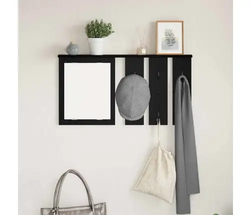 Sienas Pakaramais Melns Ozols 85 X 10 X 45 Cm Inženierijas Koks Vidaxl