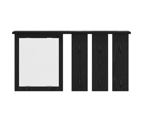 Sienas Pakaramais Melns Ozols 85 X 10 X 45 Cm Inženierijas Koks Vidaxl