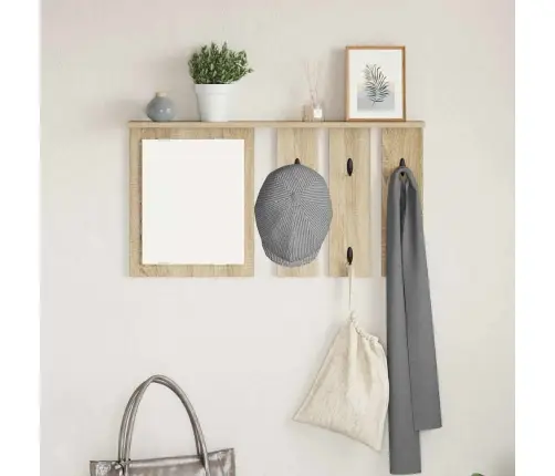 Sienas Pakaramais Ar Plauktu Sonomas Ozola 85 X 10 X 45 Cm Vidaxl