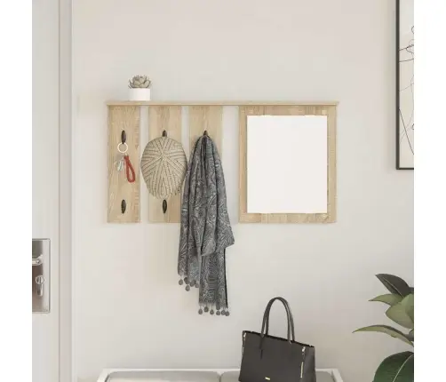 Sienas Pakaramais Ar Plauktu Sonomas Ozola 85 X 10 X 45 Cm Vidaxl