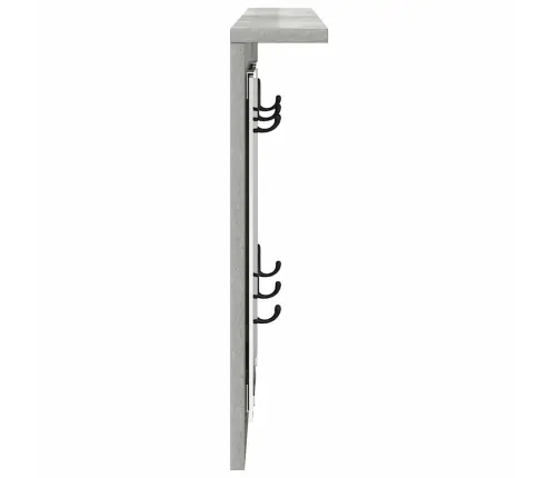 Sienas Pakaramais Ar Plauktu Betona Pelēka 85 X 10 X 45 Cm Vidaxl