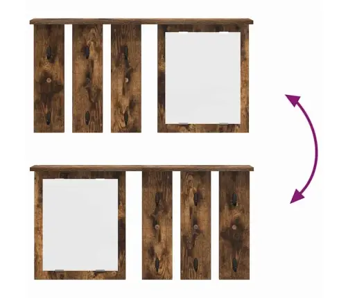 Prikabinamas Paltas Su Lentyna Dūminio Ąžuolo 85 X 10 X 45 Cm