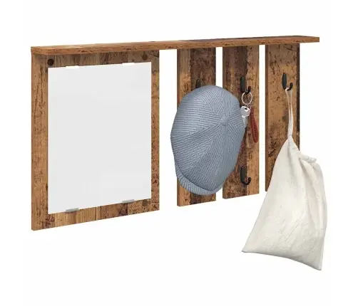 Seinale Kinnitatav Riidepuu Vana Puit 85 X 10 X 45 Cm Tehispuit