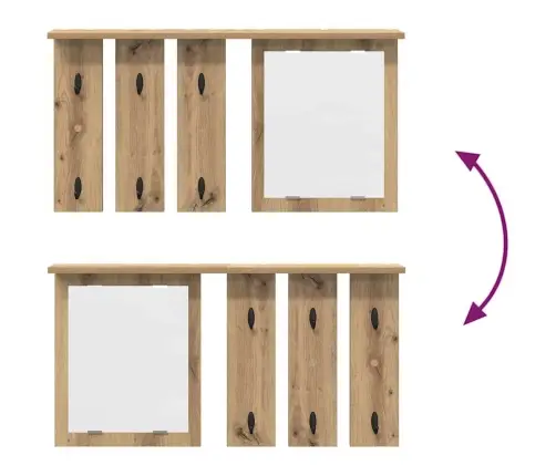 Prikabinamas Paltas Su Lentyna Artisano Ąžuolo 85 X 10 X 45 Cm