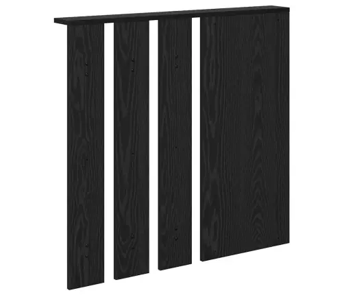 Sienas Pakaramais Melns Ozols 84 X 10 X 80 Cm Inženierijas Koks Vidaxl