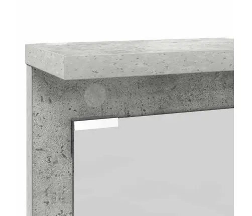 Sienas Pakaramais Ar Plauktu Betona Pelēka 84 X 10 X 80 Cm Vidaxl