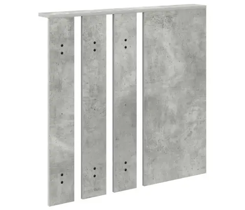 Sienas Pakaramais Ar Plauktu Betona Pelēka 84 X 10 X 80 Cm Vidaxl