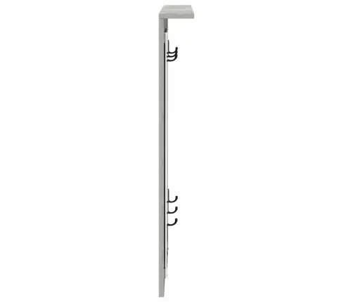 Sienas Pakaramais Ar Plauktu Betona Pelēka 84 X 10 X 80 Cm Vidaxl
