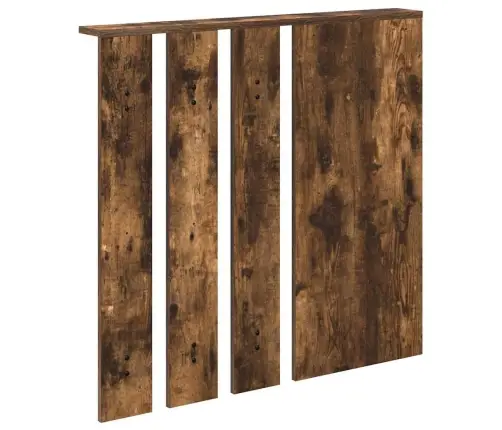 Sienas Pakaramais Ar Plauktu Dūmakaina Ozolkoka 84 X 10 X 80 Cm Vidaxl