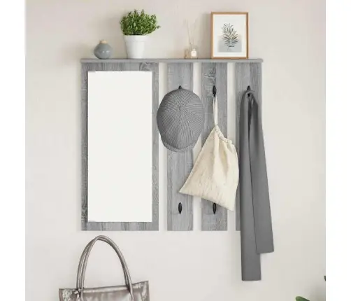 Sienas Pakaramais Pelēka Sonomas Ozola 84 X 10 X 80 Cm Vidaxl