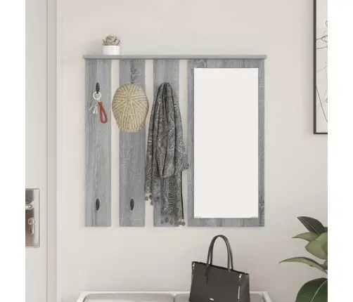 Sienas Pakaramais Pelēka Sonomas Ozola 84 X 10 X 80 Cm Vidaxl