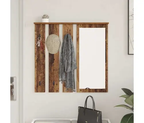 Sienas Pakaramais Vecs Koks 84 X 10 X 80 Cm Inženierijas Koks Vidaxl