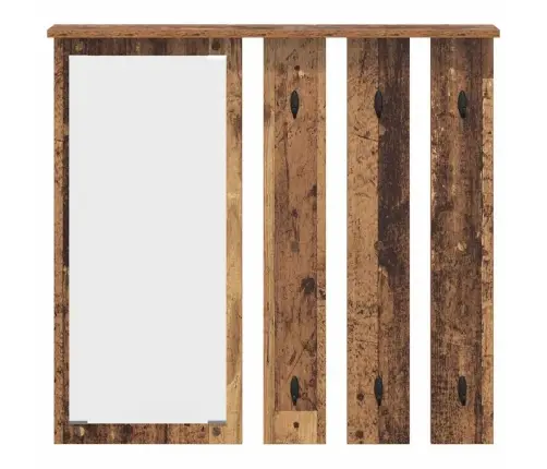 Sienas Pakaramais Vecs Koks 84 X 10 X 80 Cm Inženierijas Koks Vidaxl