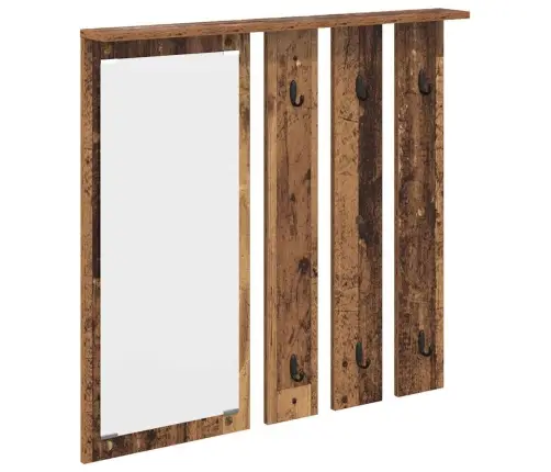 Sienas Pakaramais Vecs Koks 84 X 10 X 80 Cm Inženierijas Koks Vidaxl