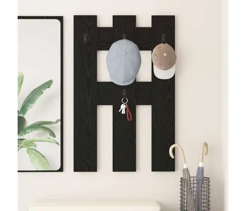 Prikabinamas Paltas Su Saugykla Juodas Ąžuolas 65 X 3 X 100 Cm